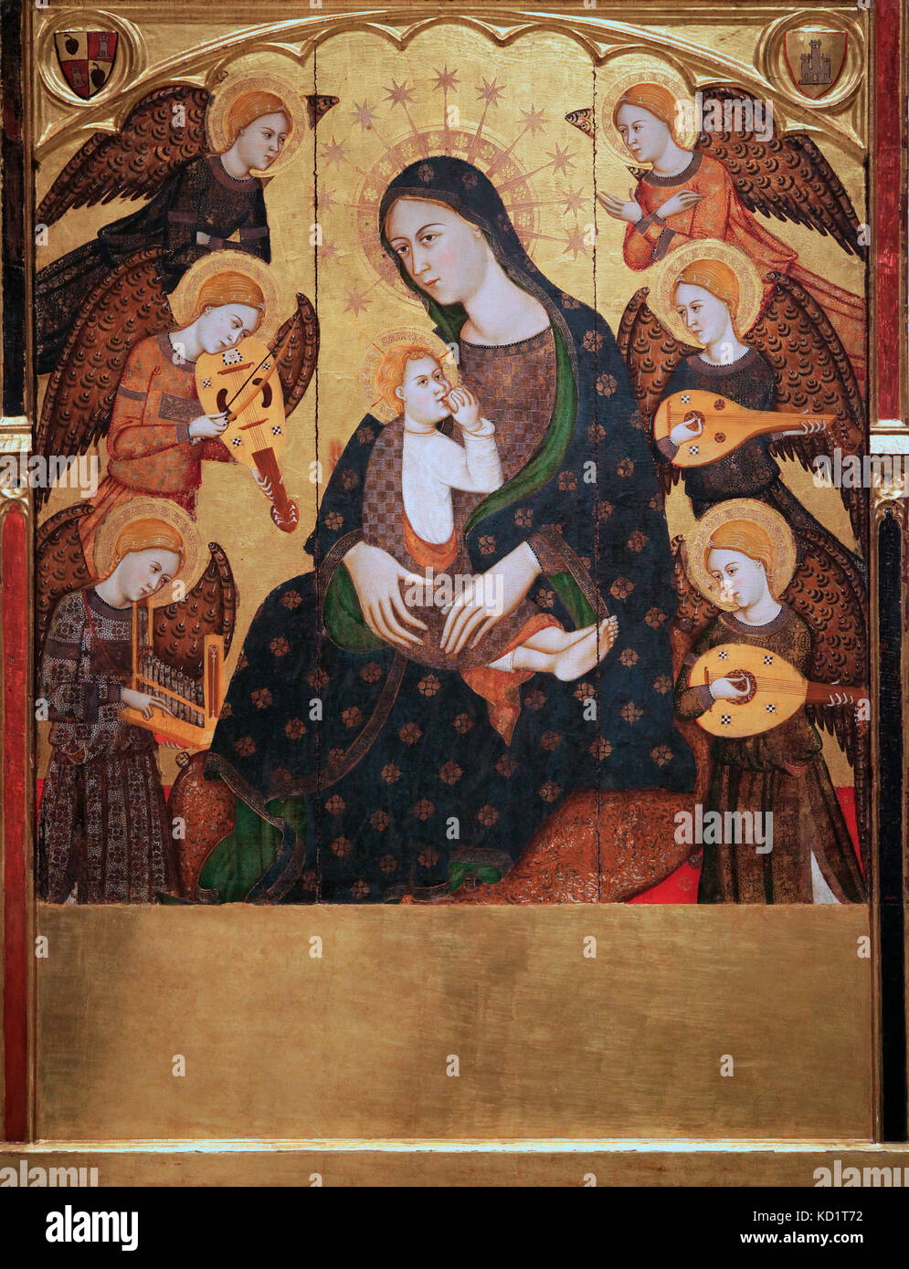 La Vergine e il Bambino Lactans da Llorenç Saragossa 1363-1406 Foto Stock