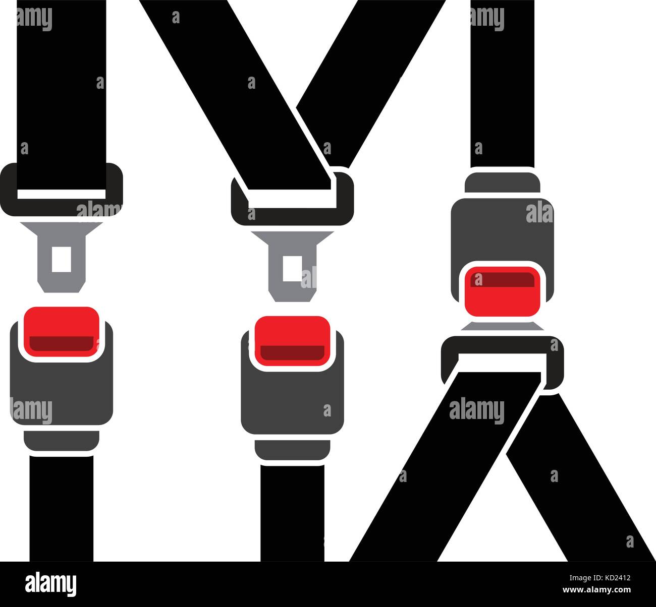 Cintura di sicurezza icona - diagonale e linea retta Immagine e Vettoriale  - Alamy