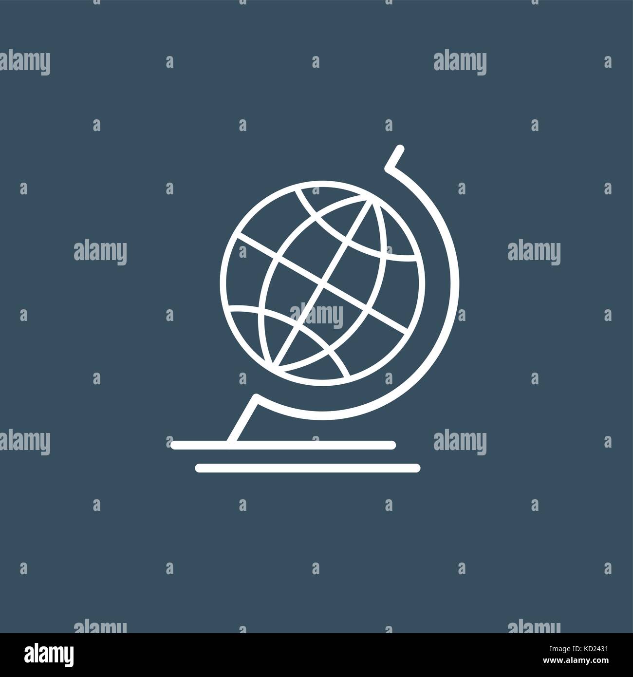 Globo terrestre icona wireframe Illustrazione Vettoriale