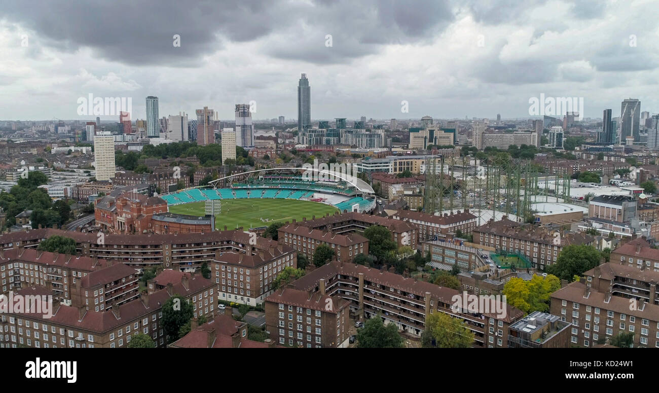 Vista aerea dello skyline di Londra dal sud Foto Stock
