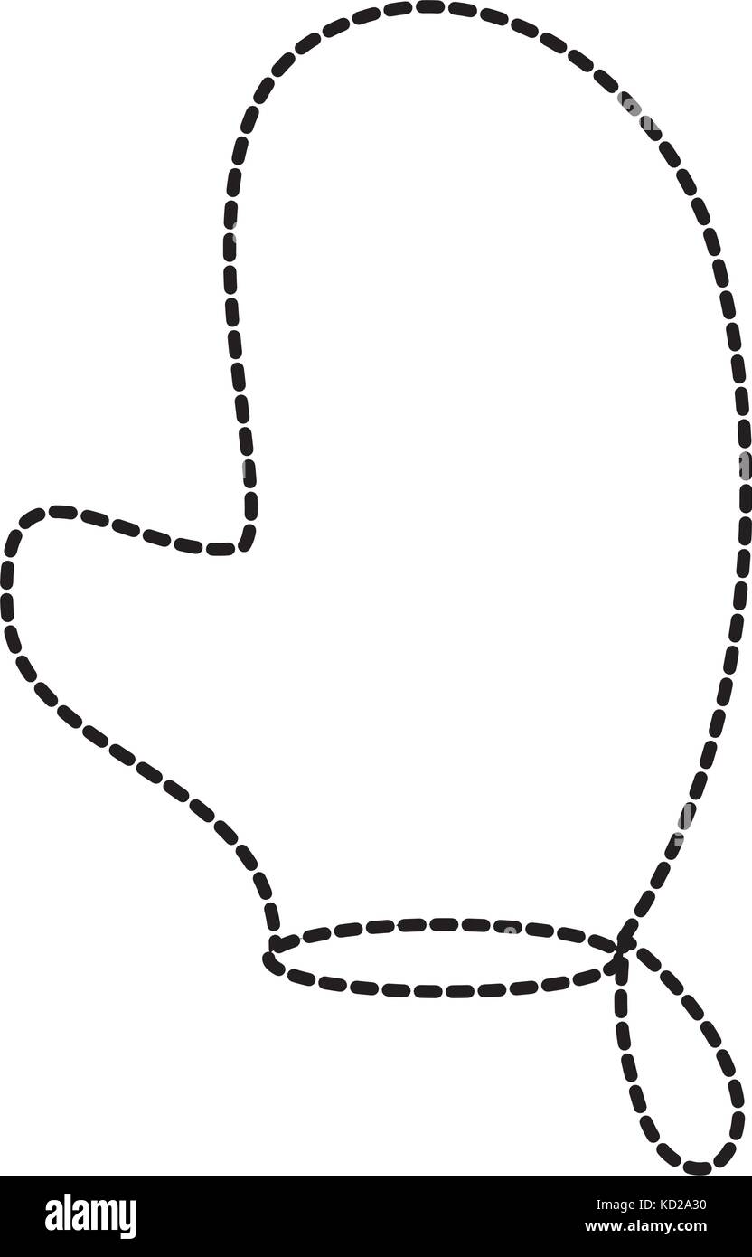 Guanto cucina potholder accessorio di protezione Illustrazione Vettoriale