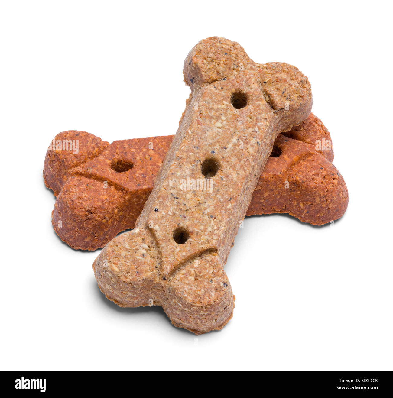 Due delle ossa di cane isolato su uno sfondo bianco. Foto Stock