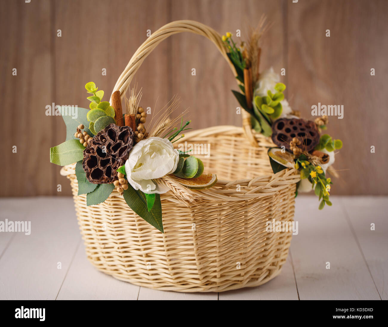 Cesto Di Vimini Per Fiori In Rattan Cestino Con Vaso Di Fiori Cesto