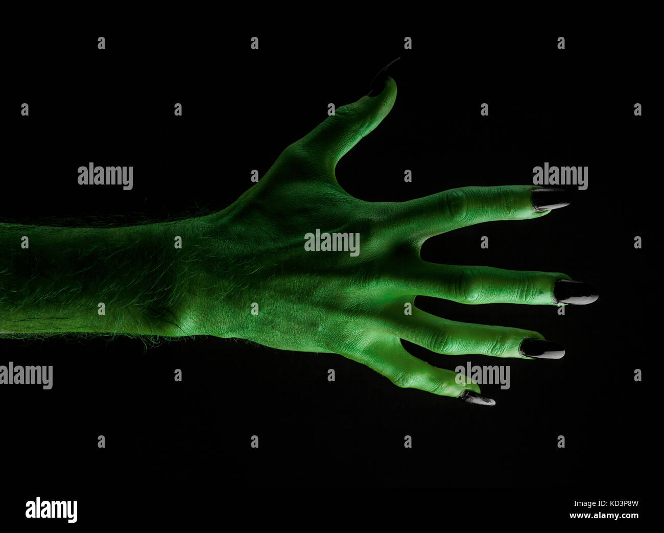 Halloween streghe verdi o zombie mano monster Foto Stock