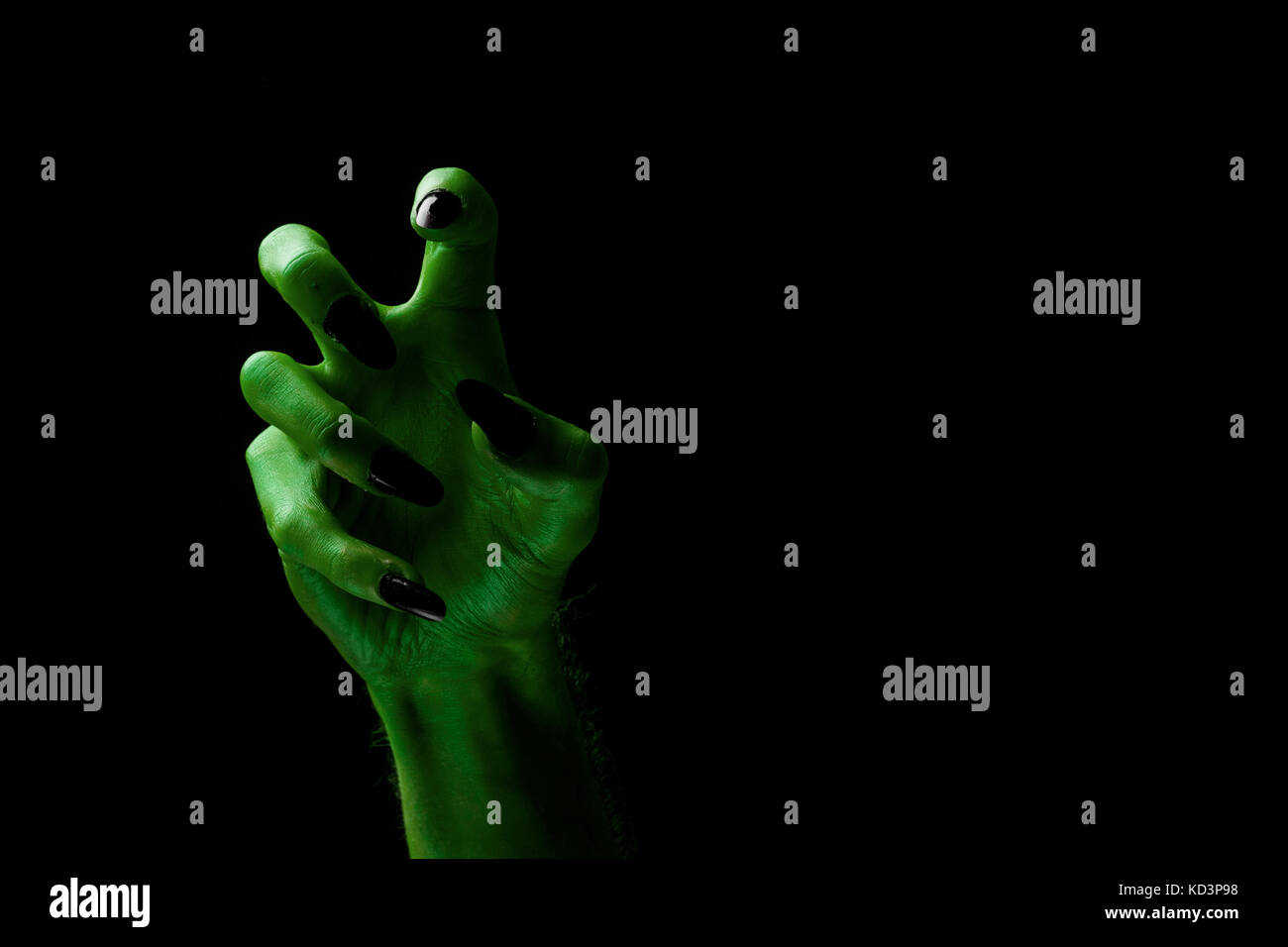 Halloween streghe verdi o zombie mano monster Foto Stock