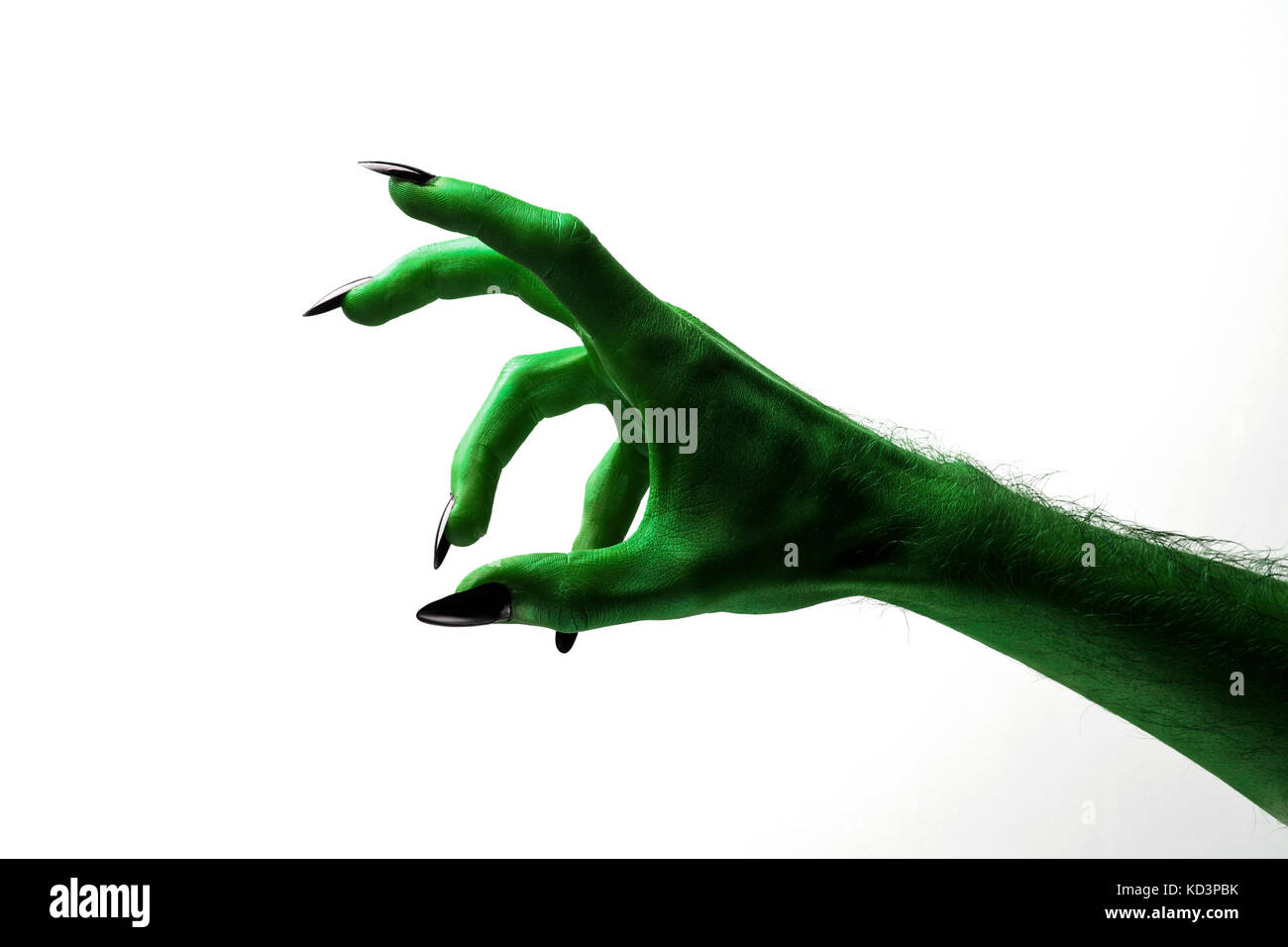 Halloween streghe verdi o zombie mano monster Foto Stock