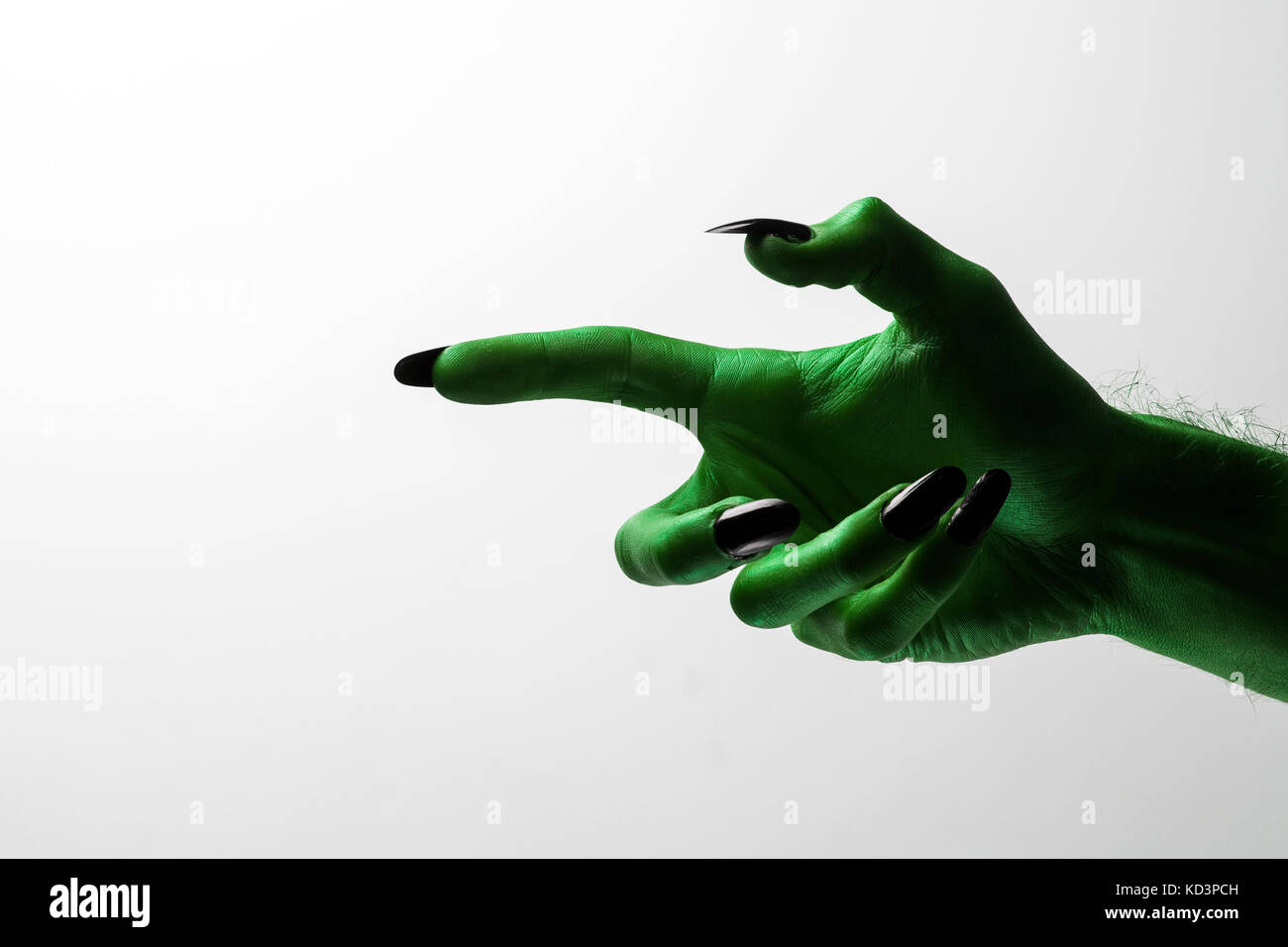 Halloween streghe verdi o zombie mano monster Foto Stock