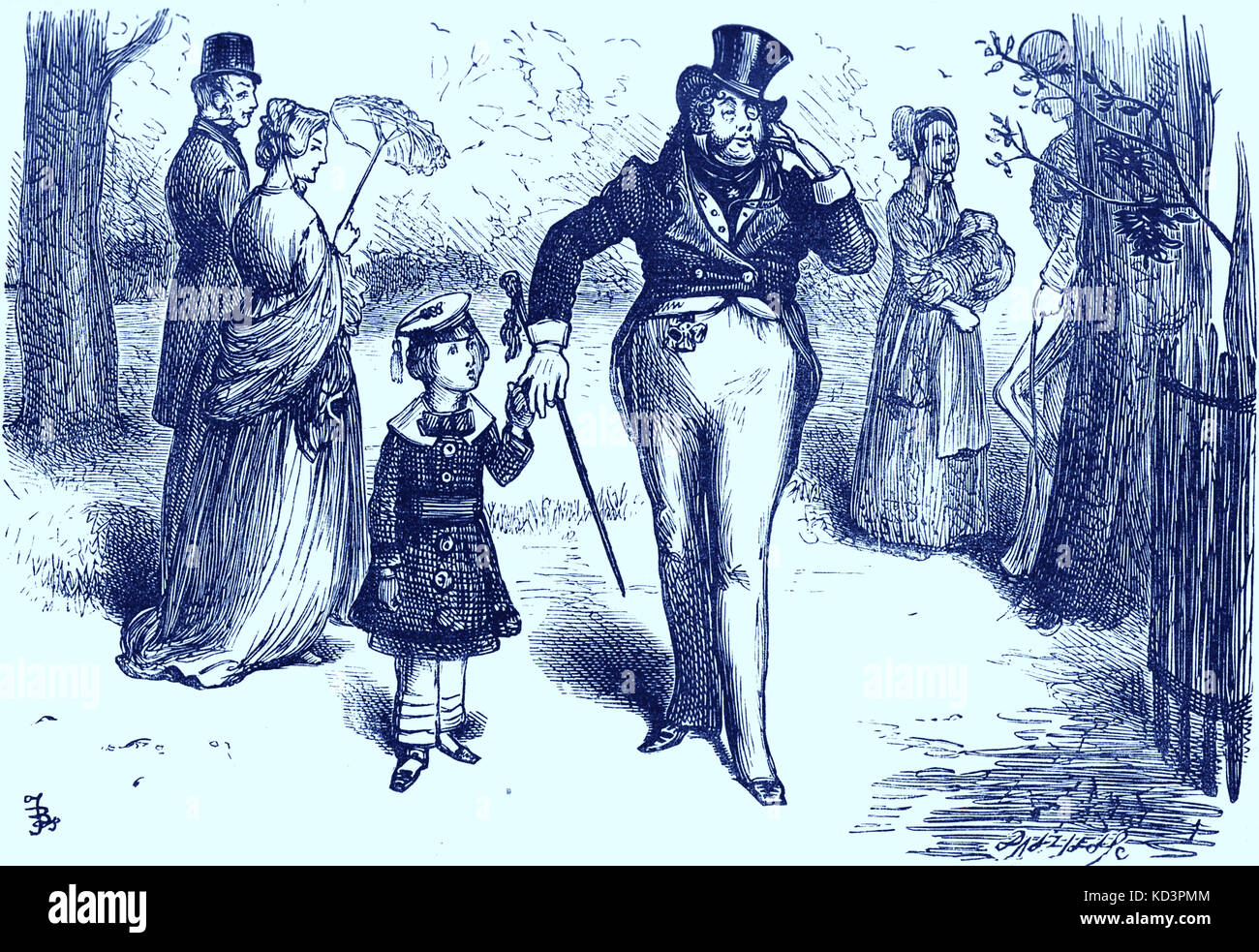 Bleak House di Charles Dickens. La didascalia recita: 'Peepy era sufficientemente decorato per camminare di mano con il professore di deportment'. CD: Romanziere inglese, 7 febbraio 1812 – 9 giugno 1870. Foto Stock