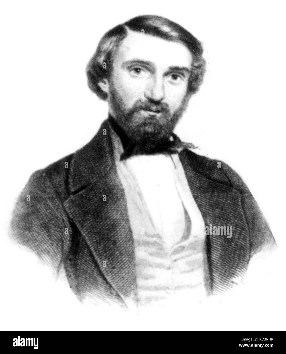 Giuseppe Verdi, 1842. A partire da un disegno di Hüsfener. Compositore italiano, 9 o 10 Ottobre 1813 - 27 gennaio 1901. Foto Stock
