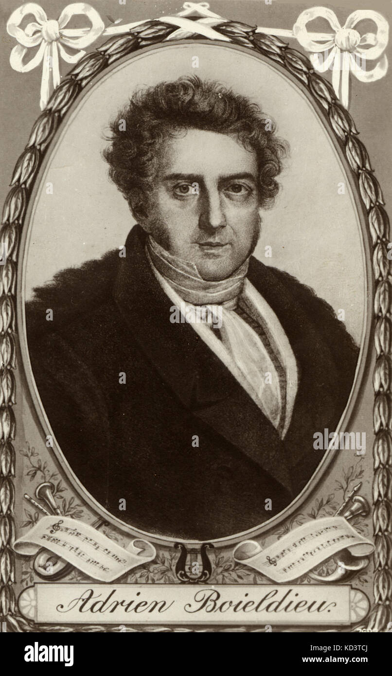 Adrien (Francois-Adrien) Boieldieu ritratto francese opera compositore, 1775-1834 Foto Stock