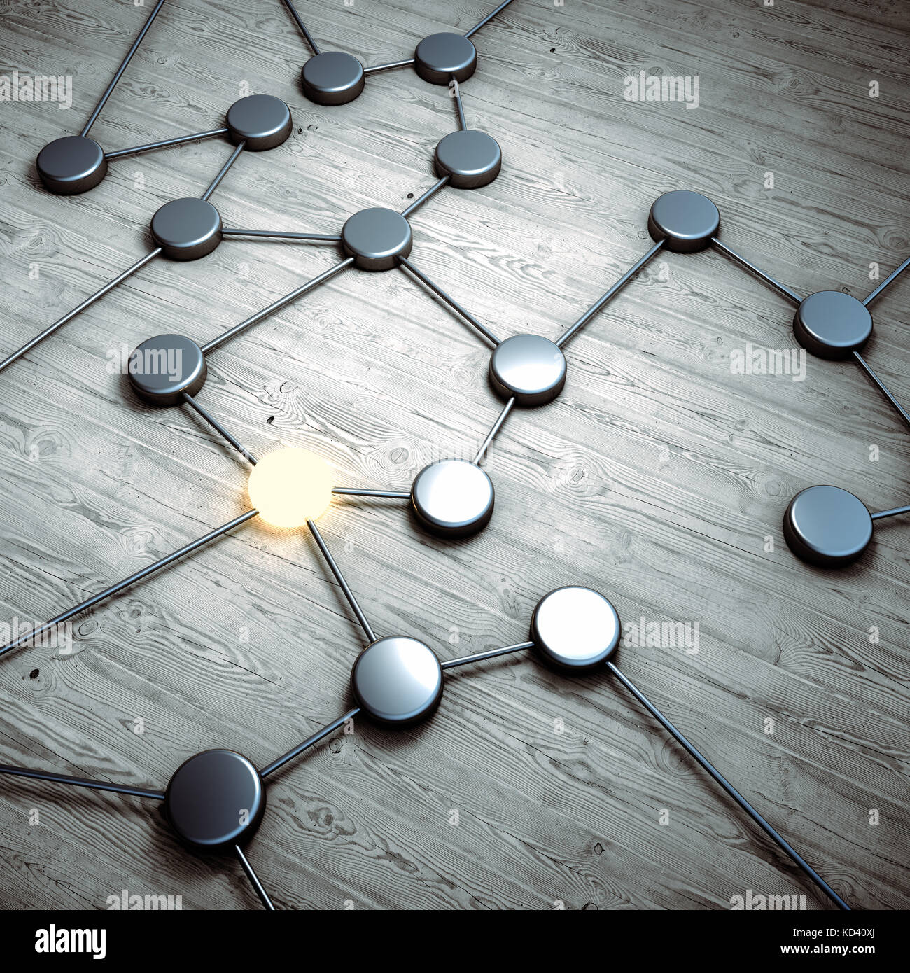 Concetto di connessione 3d rendering Foto Stock