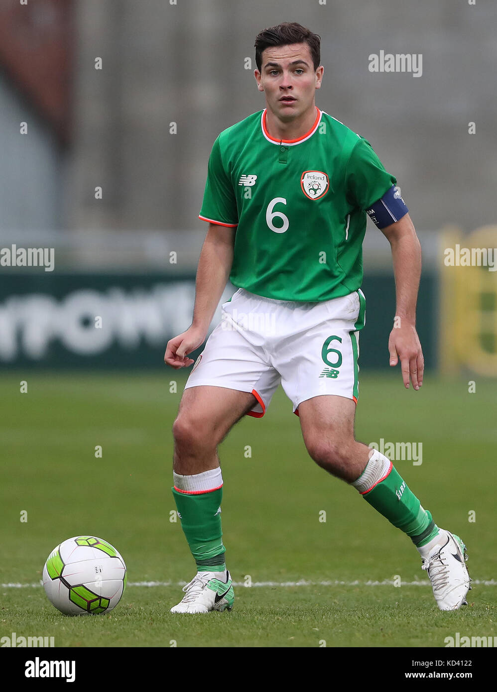 Repubblica di Irlanda il joshua cullen durante il 2019 UEFA Under 21 qualifica del gruppo 5 corrisponde al tallaght stadium, Dublino. press association foto. picture Data: lunedì 9 ottobre 2017. vedere pa storia soccer wales. Foto di credito dovrebbe leggere: nigel francese/pa filo. restrizioni: solo uso editoriale, nessun uso commerciale senza la preventiva autorizzazione. Foto Stock