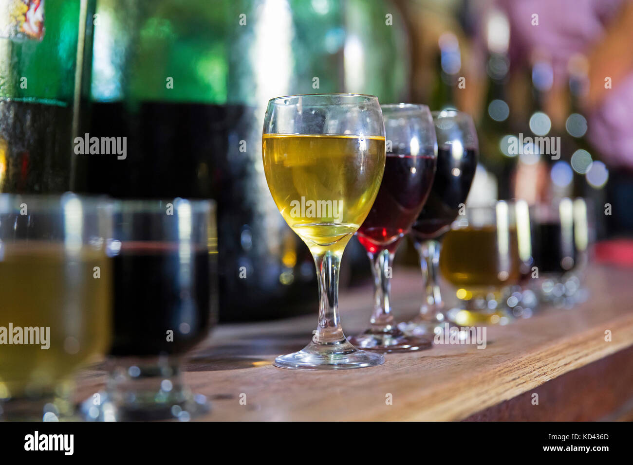 Degustazione di vini presso la Casa Vieja nella Valle de Concepción, vicino a Tarija, capitale del dipartimento di Tarija, José María Avilés, Bolivia meridionale Foto Stock