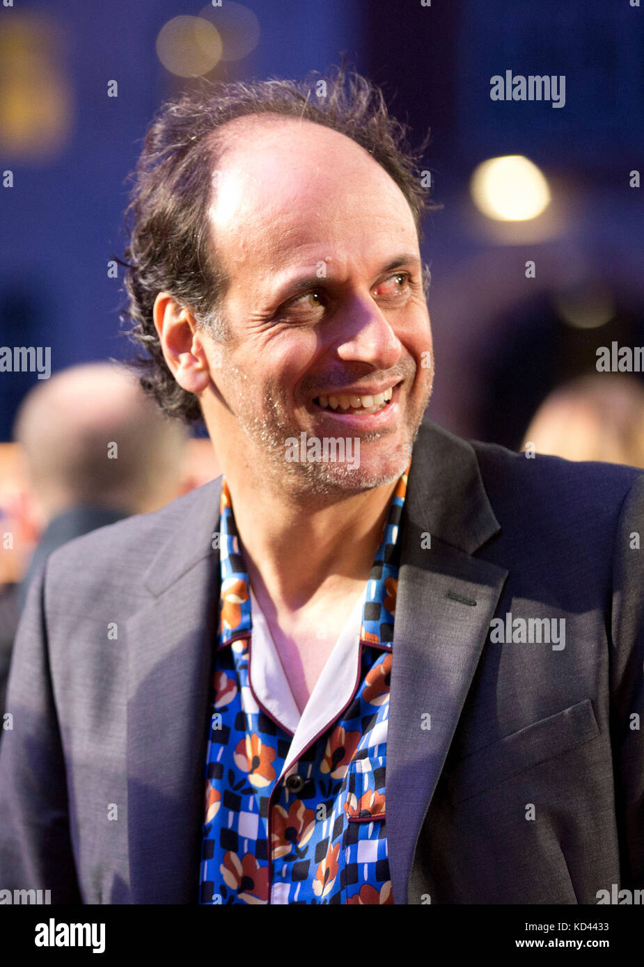 Il regista Luca Guadagnino partecipa alla prima di Call Me by My Name, come parte del BFI London Film Festival, all'Odeon Leicester Square, Londra. Foto Stock