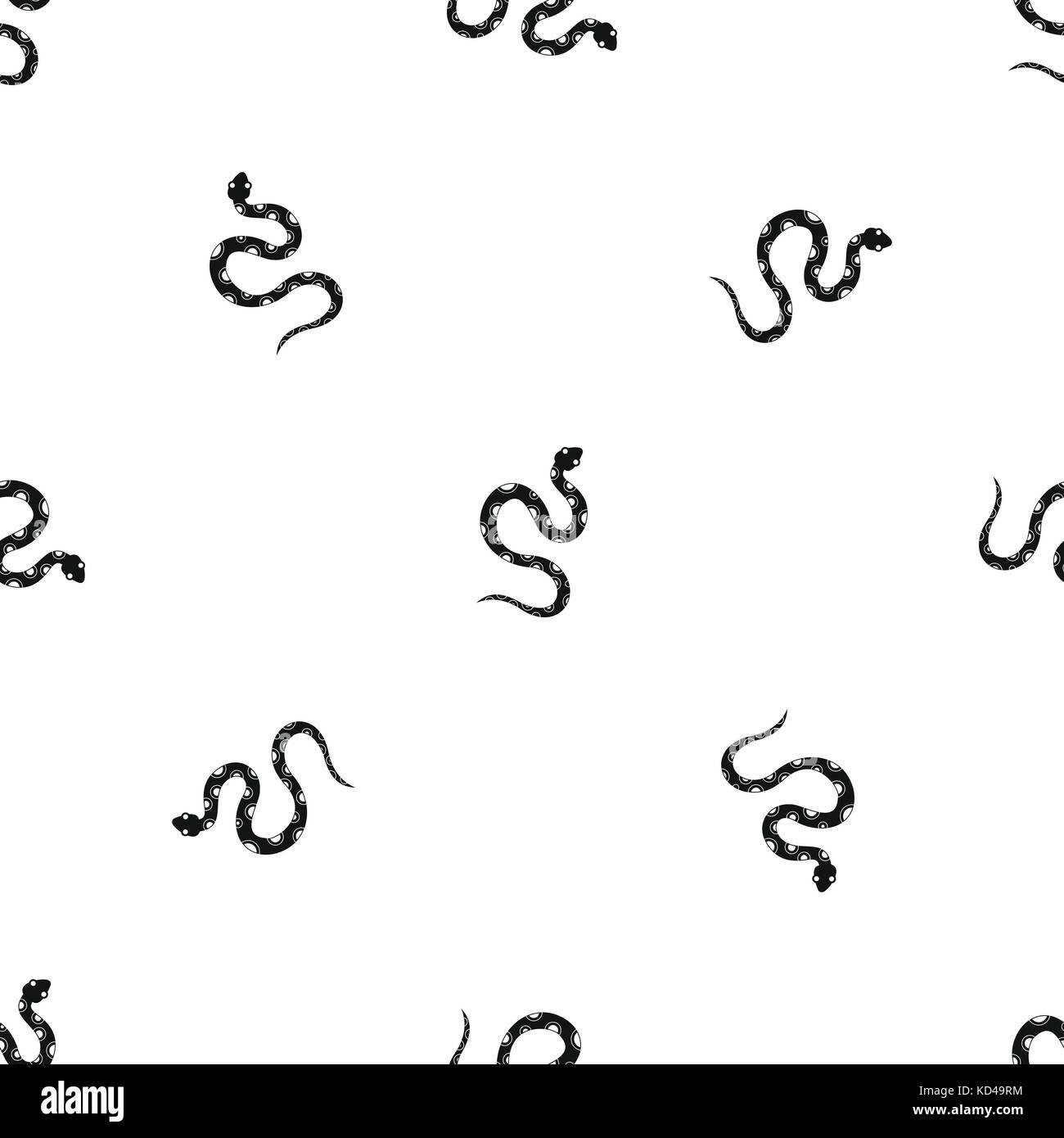 Serpente velenoso modello nero senza giunture Illustrazione Vettoriale
