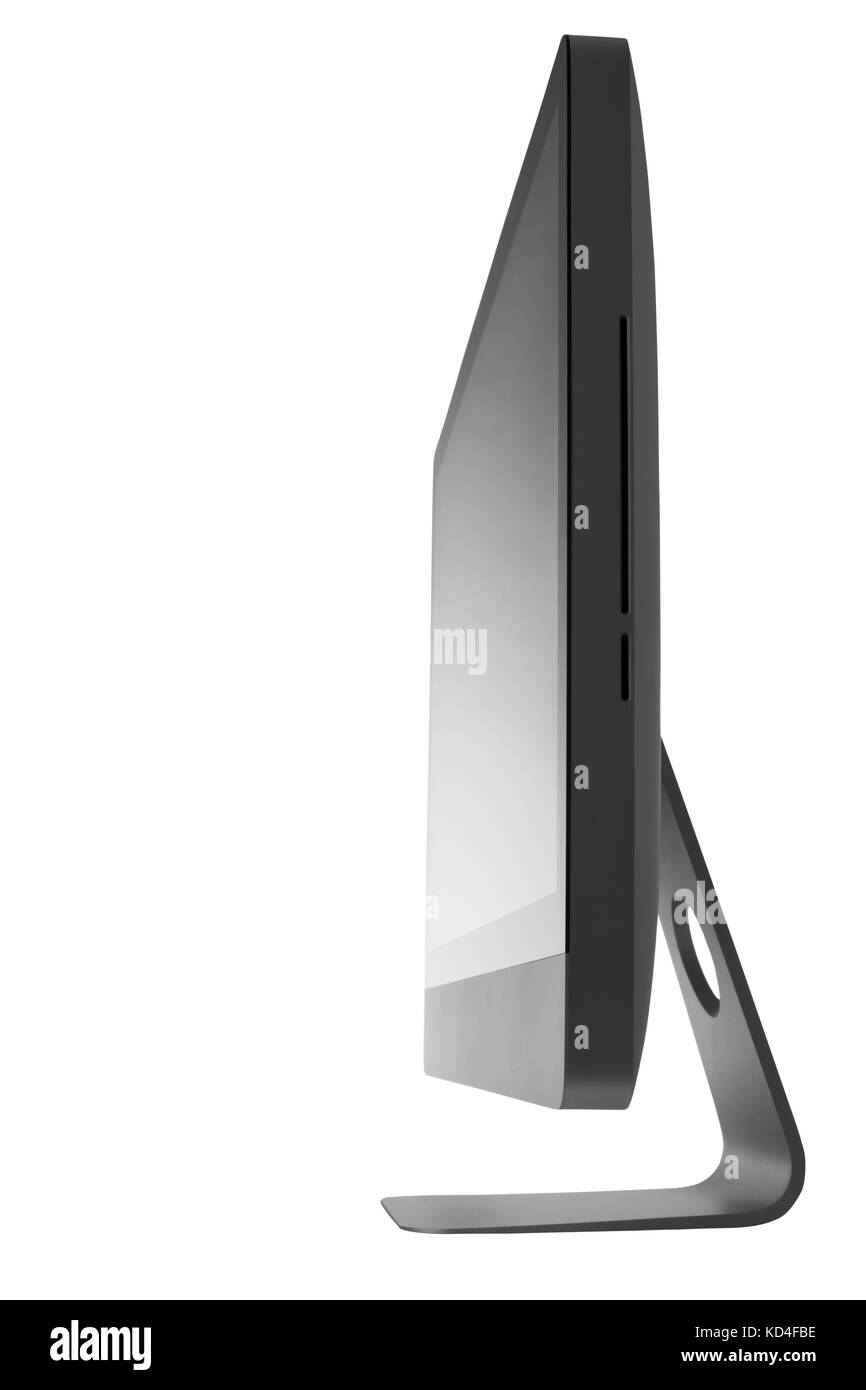 Il monitor di un computer isolato su bianco con tracciato di ritaglio Foto Stock