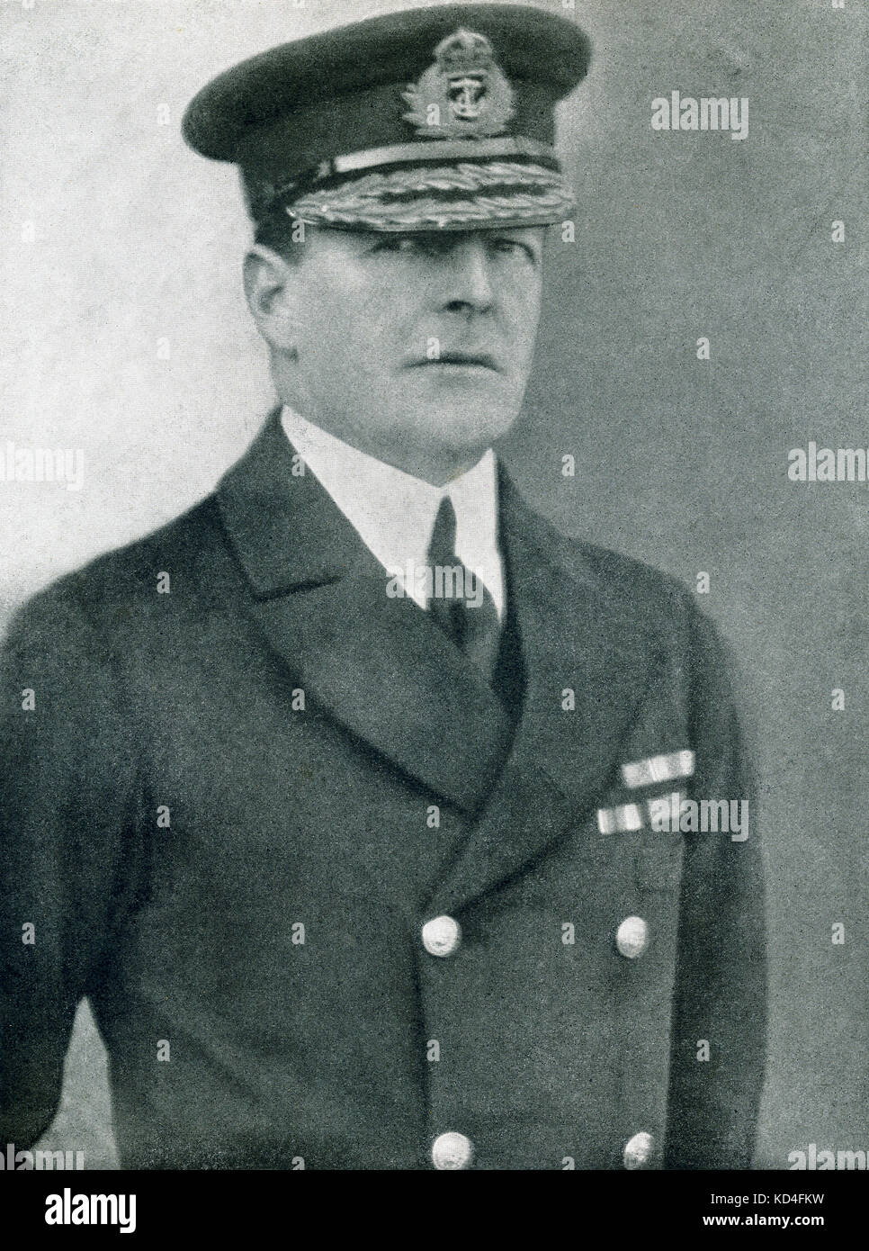 Sir David Beatty, che ha comandato la British incrociatore da battaglia squadron presso la battaglia dello Jutland, considerato il solo grande battaglia navale della Prima Guerra Mondiale e il più grande. Tra i britannici e tedeschi, che ha cambiato il corso della guerra. la battaglia dello Jutland confermato navale britannica il predominio e fissato il suo controllo delle rotte di navigazione, l'impegno ha consentito la Gran Bretagna per implementare il blocco che contribuirebbe alla Germania l'eventuale sconfitta nel 1918. Foto Stock