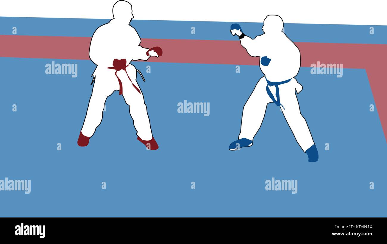 Vettore di karate Illustrazione Vettoriale