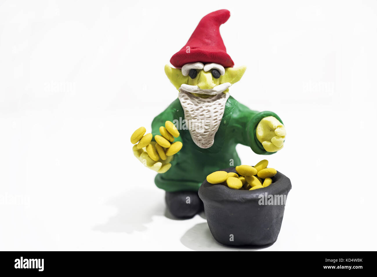 Plastilina di opere d'arte astratte. gnome realizzato da plastilina. Foto Stock