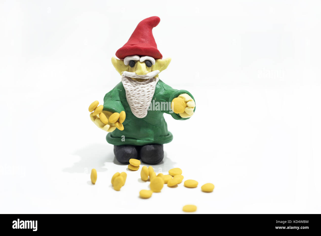 Plastilina di opere d'arte astratte. gnome realizzato da plastilina. Foto Stock