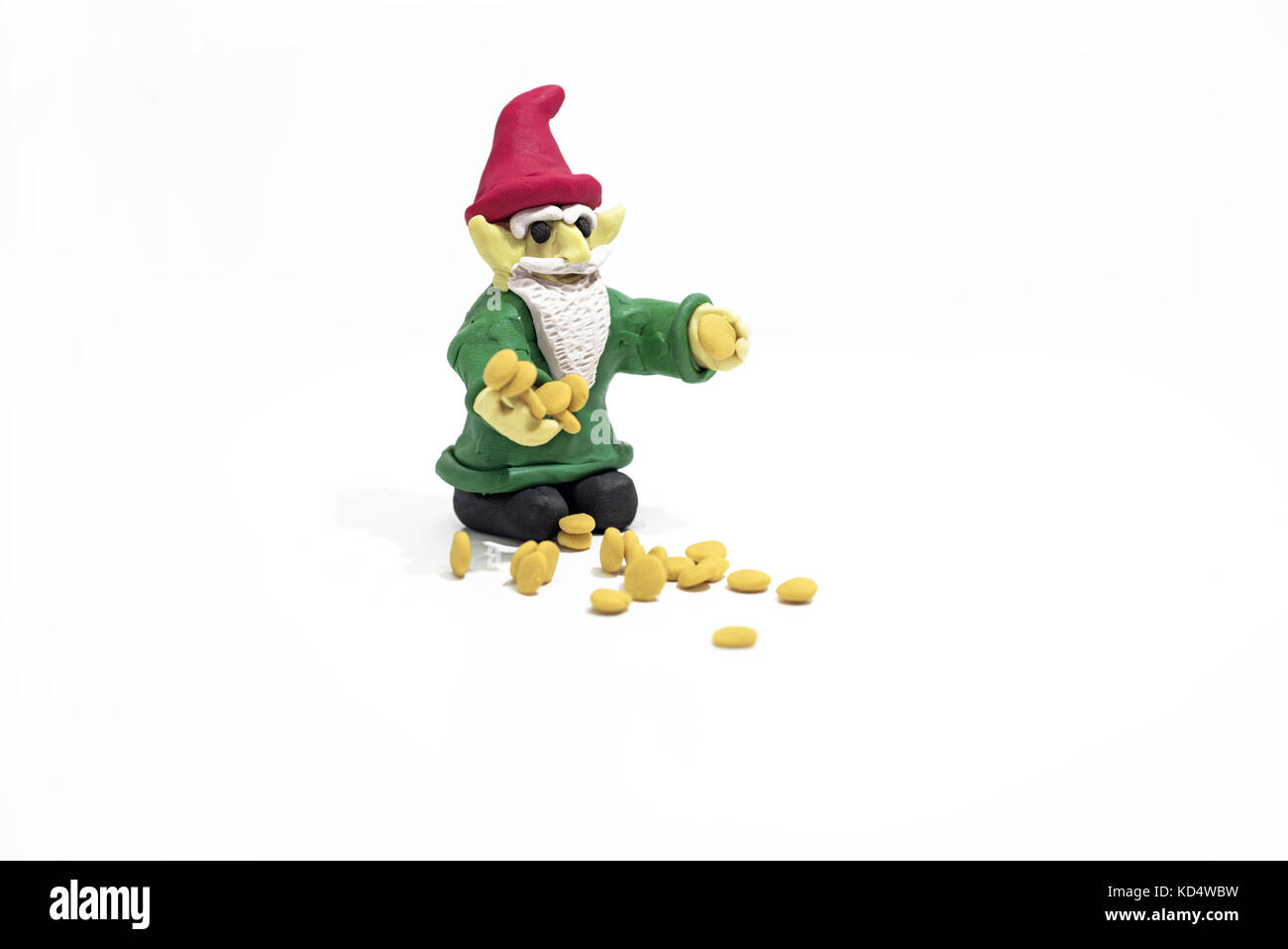 Plastilina di opere d'arte astratte. gnome realizzato da plastilina. Foto Stock