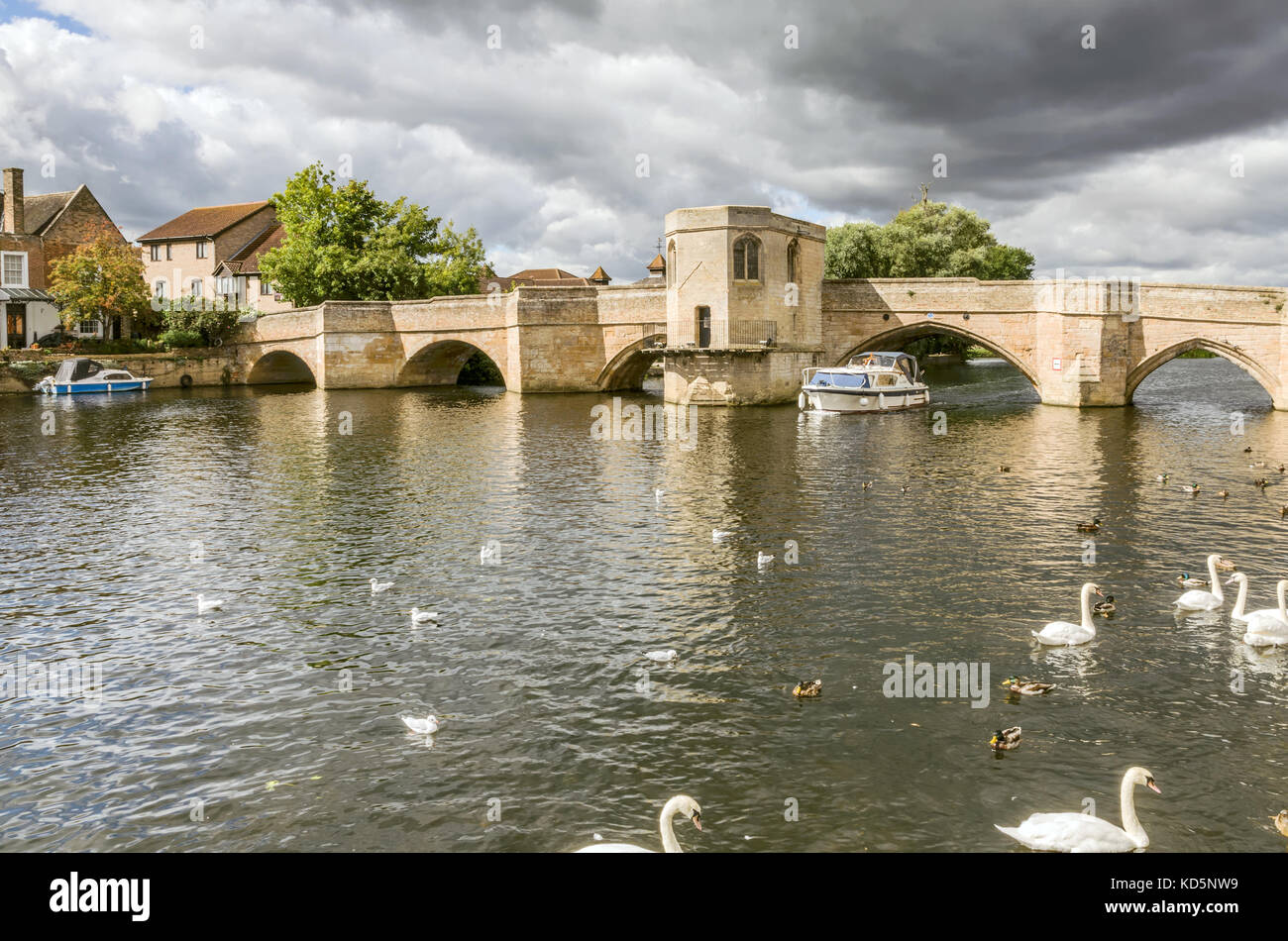 Xv secolo bridge, St Ives Foto Stock