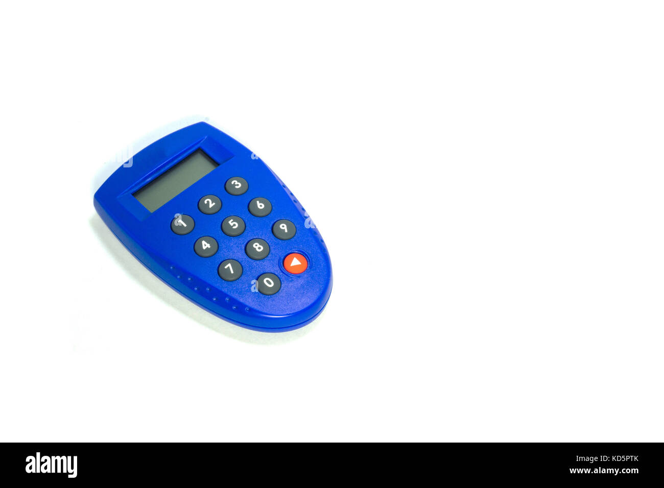 Protezione blu banca chiave token con pulsante e display Foto Stock
