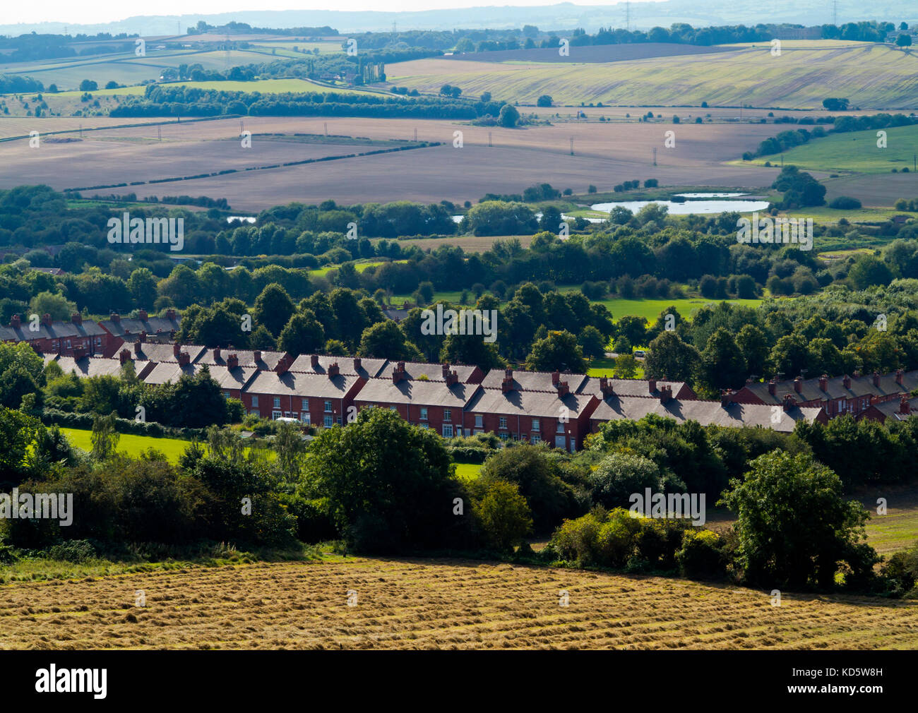 Nuovo modello di Bolsover village Derbyshire England Regno Unito costruito nel 1891 dall'Bolsover Mining Company per fornire alloggi per i dipendenti di Bolsover Colliery. Foto Stock