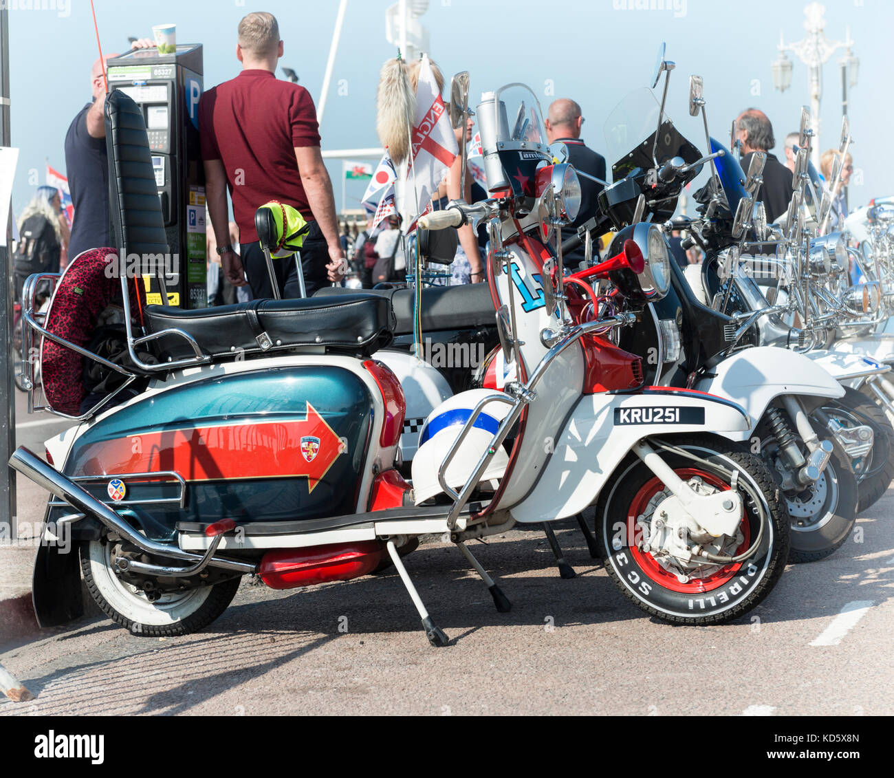 Jimmy Cooper's Scooter dal film Quadrophenia a Brighton Mod Rally a Ferragosto Foto Stock