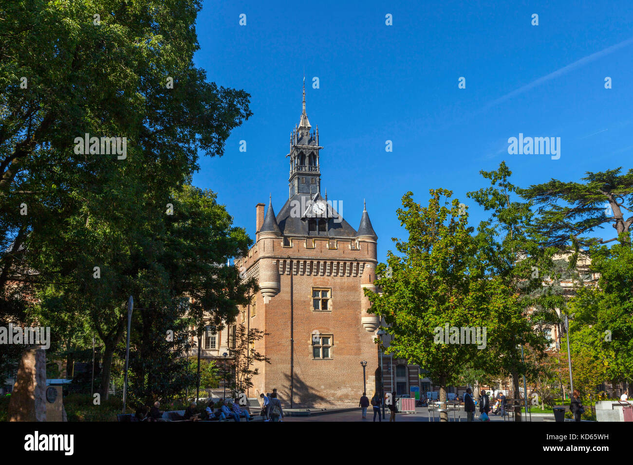 Tolosa (Francia meridionale): tenere del 'Capitol' ex archivi torre (non disponibile per la produzione di cartolina) Foto Stock