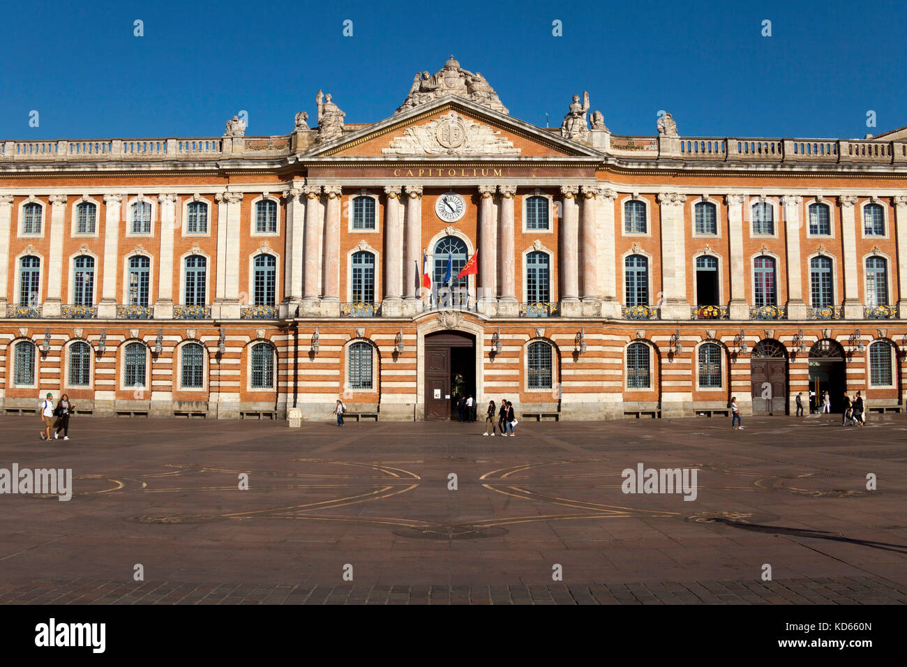 Tolosa (Francia meridionale): City Hall di 'Place du Capitole " square, nel centro di Tolosa (non disponibile per la produzione di cartolina) Foto Stock