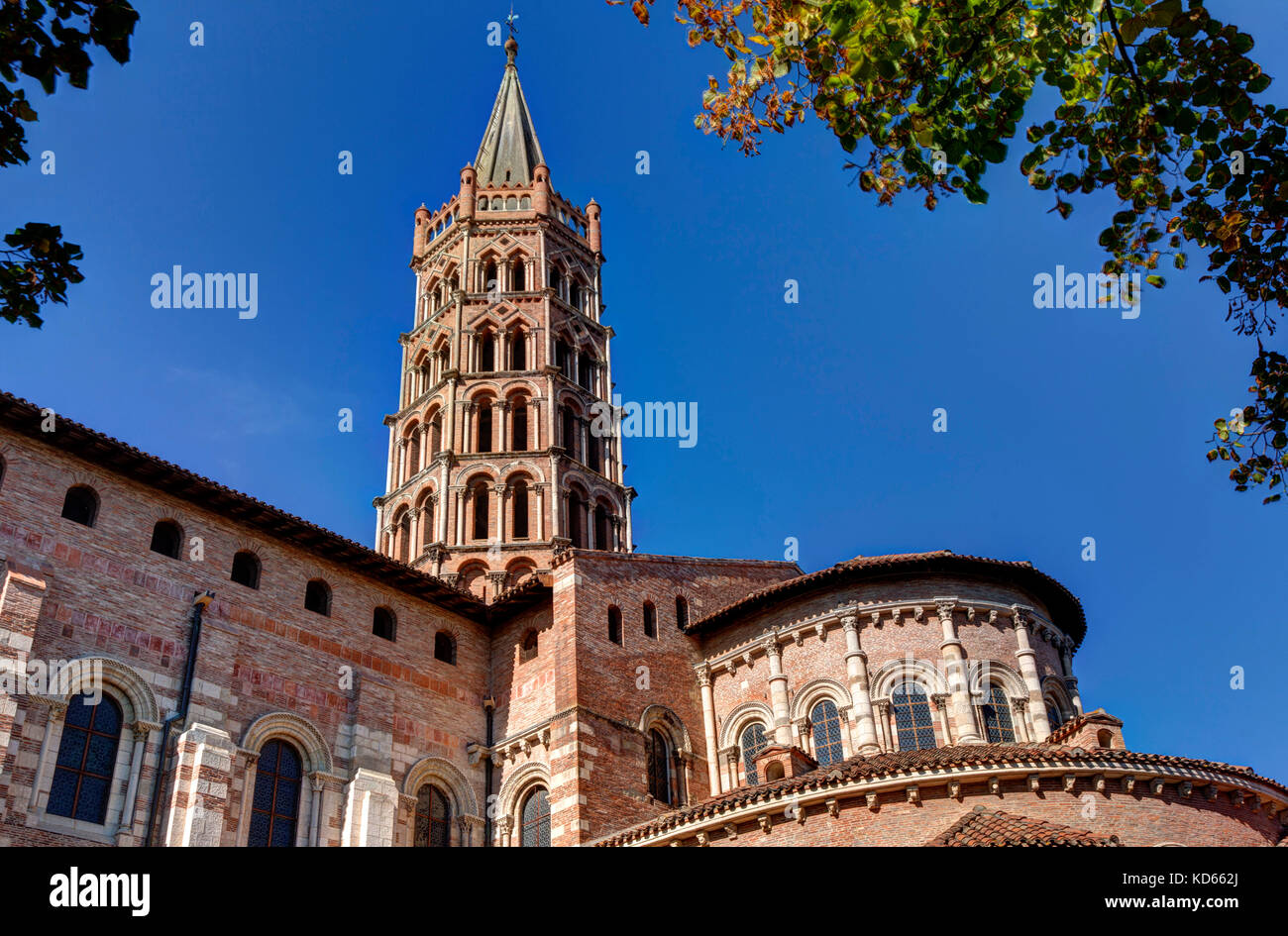 Tolosa (Francia meridionale): Basilica di Saint-Sernin, registrato come sito Patrimonio Mondiale dell'UNESCO sotto la descrizione: Siti del Patrimonio Mondiale dell'RO Foto Stock