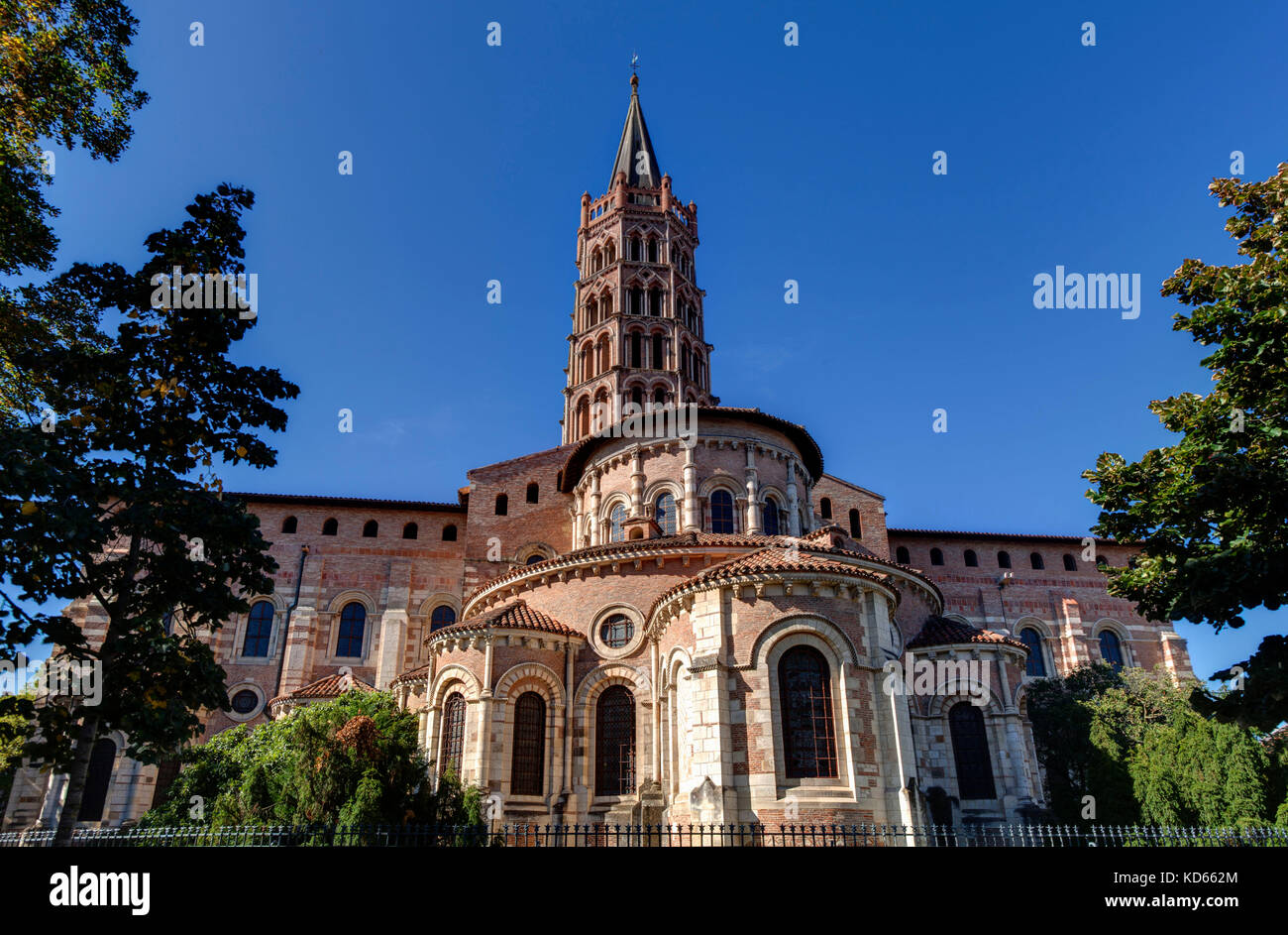 Tolosa (Francia meridionale): Basilica di Saint-Sernin, registrato come sito Patrimonio Mondiale dell'UNESCO sotto la descrizione: Siti del Patrimonio Mondiale dell'RO Foto Stock