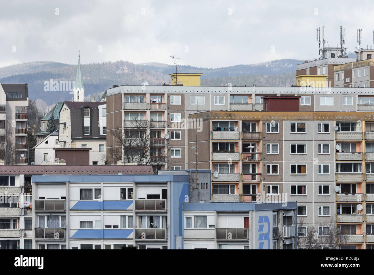Architettura socialista in Europa orientale Foto Stock