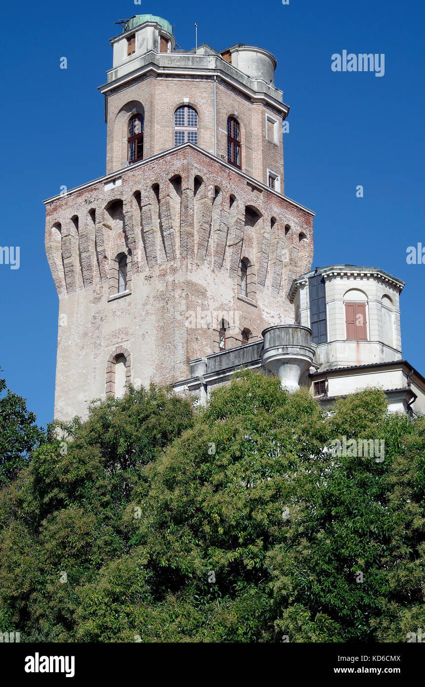 La Specola, l'Osservatorio, costruita sulla sommità della torre dei Carraresi fortezza, per l'Università di Padova, ospita ora un museo di astronomia Foto Stock