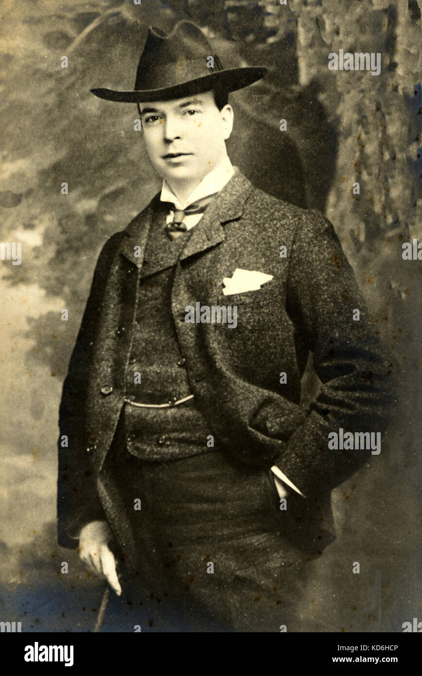 John Coates firmato permanente di fotografia. Tenore in Inglese, 1865-1941. Foto Stock