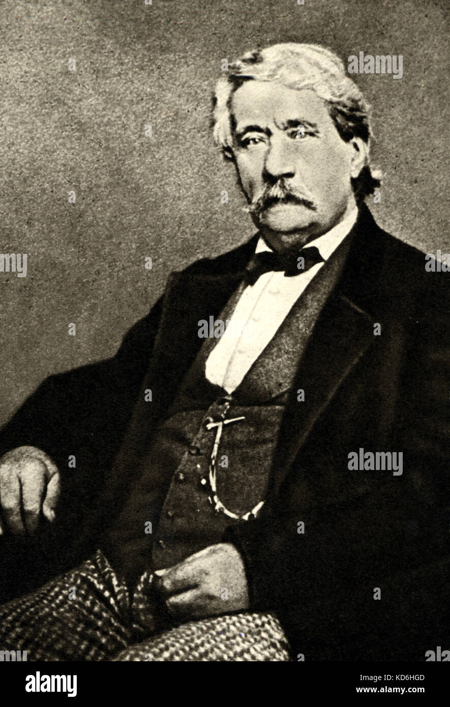 Antonio Barezzi ritratto. Verdi le patrono e anche il padre di Verdi la prima moglie Margherita. Compositore italiano (1813-1901). Foto Stock