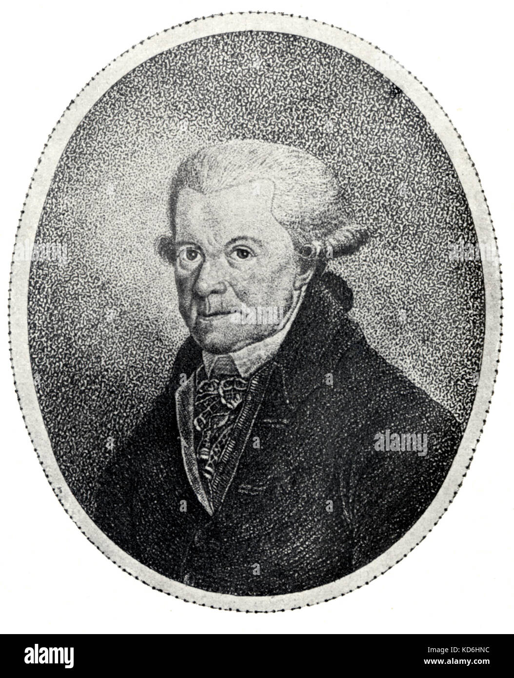 Johann Michael Haydn, ritratto. Il compositore austriaco, 1737-1806. Fratello di Franz Joseph Haydn. Foto Stock