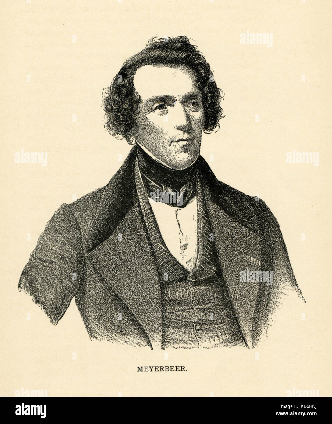 Giacomo Meyerbeer, ritratto. Compositore Tedesco, 1791-1864 Foto Stock