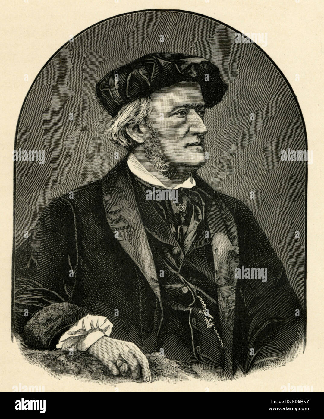 Richard Wagner, ritratto. Compositore tedesco & autore, 1813-1883 Foto Stock