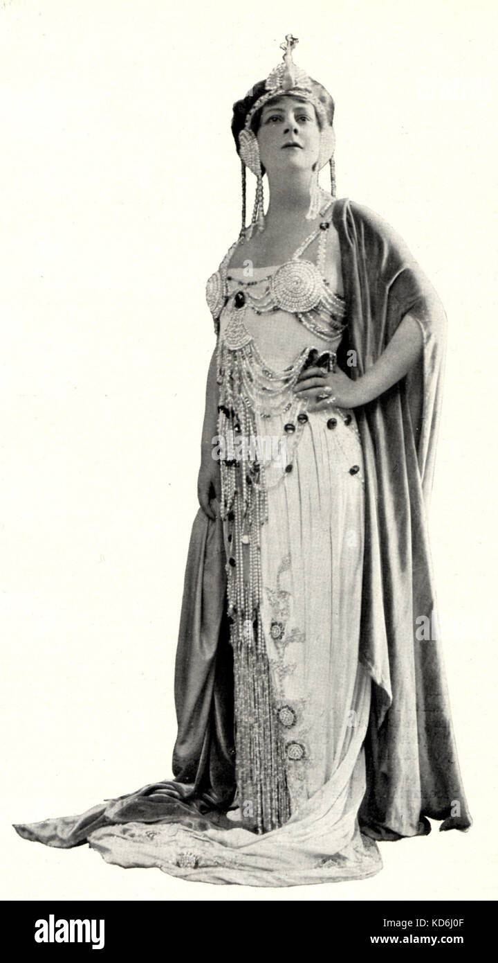 Jules Massenet 's opera 'Thais' con Louise Edvina nel ruolo del titolo. Francese canadese soprano, 1880-1948 . C. 1920 il compositore francese, 12 maggio 1842 - 13 agosto 1912. Foto Stock
