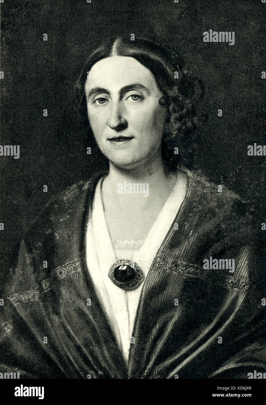 Giuseppina Strepponi, soprano italiano, Ostenfelde 1815 - Berlino 1897. Sposato Verdi nel 1859. Ritratto di tutto il tempo del suo matrimonio a Verdi. Foto Stock