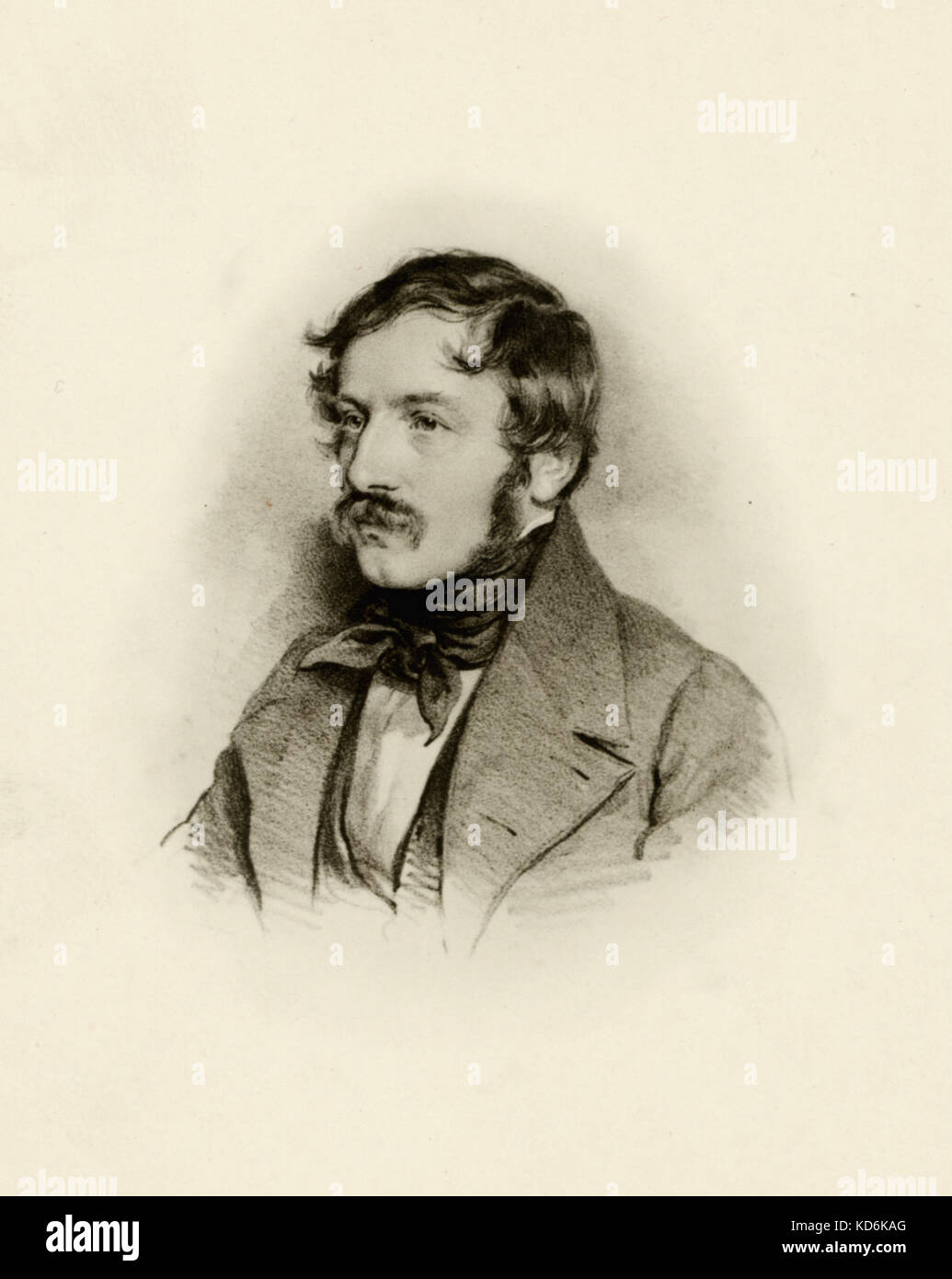 Nicolaus Lenau, autore tedesco, 1802-1850. Scritto 'Dsu Juan'. Vedere l'opera di Mozart "su Giovanni". Foto Stock