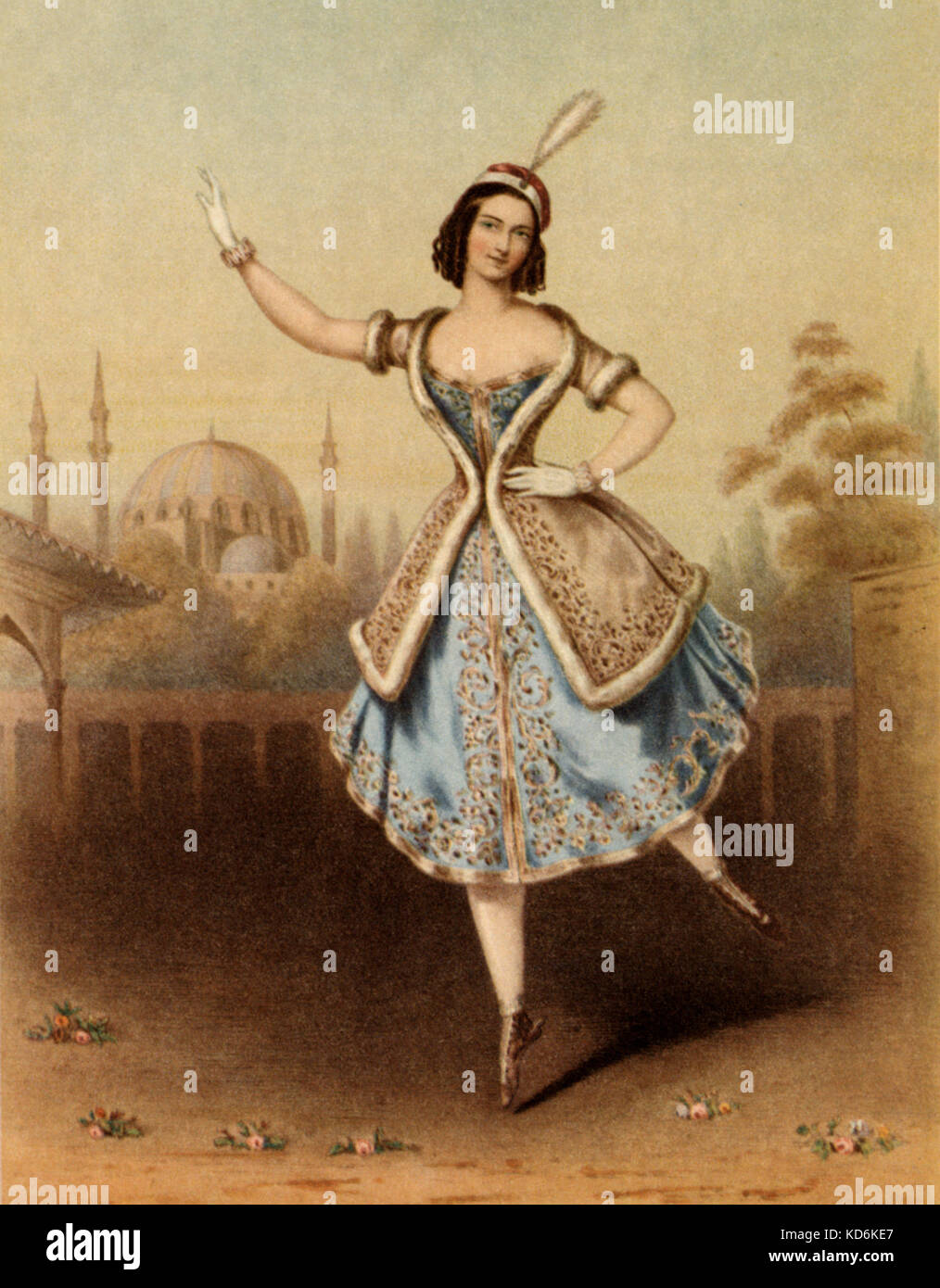 Fanny Cerrito in La Lituana./ Lituana sulla base di ballo folk danzatore italiano 11 maggio 1817 - 6 Maggio 1909 Foto Stock