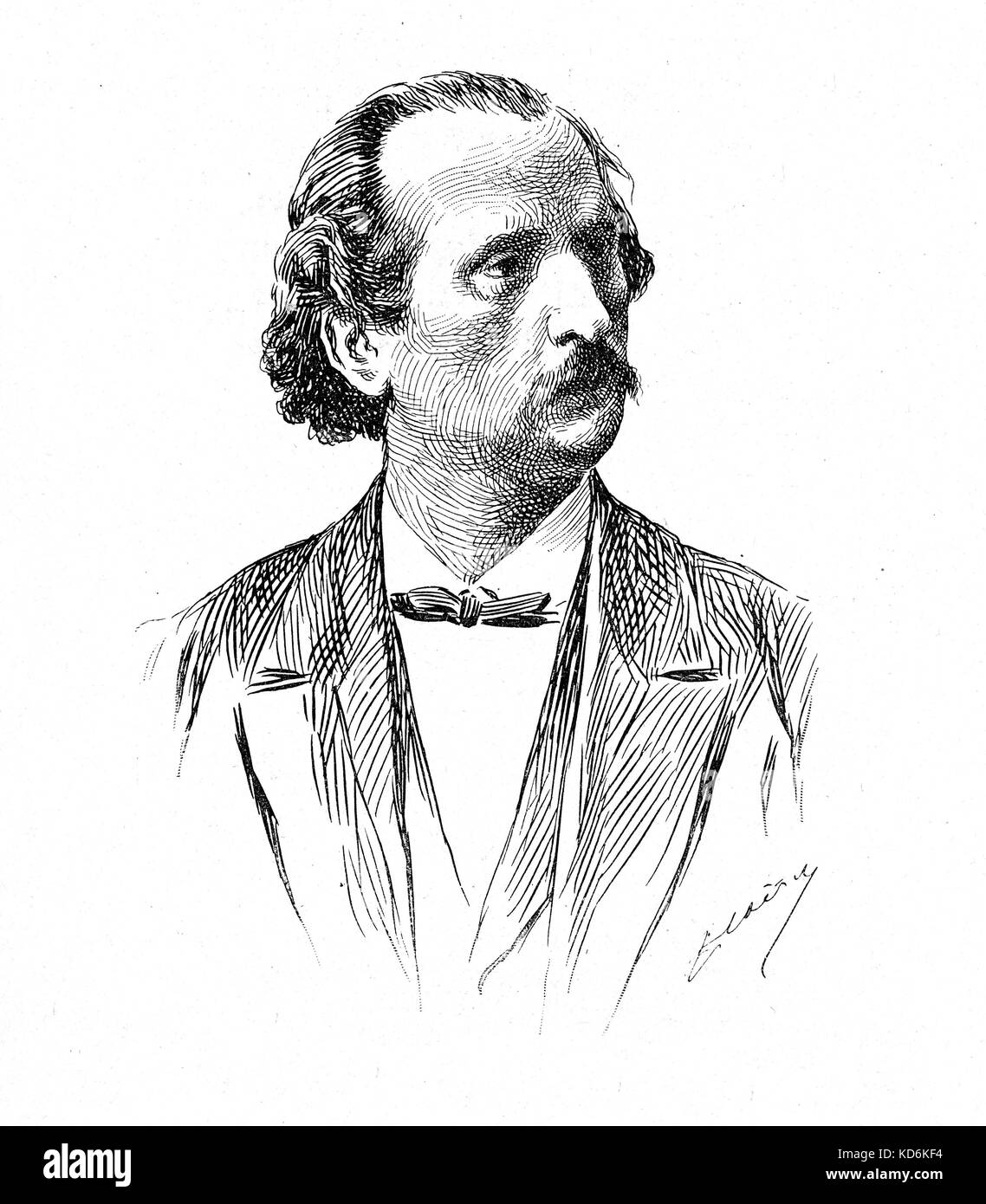 Nikolai Rubinstein. Ritratto. Il russo pianista e pedagogo, 14 Giugno 1835 - 23 Marzo 1881 Foto Stock