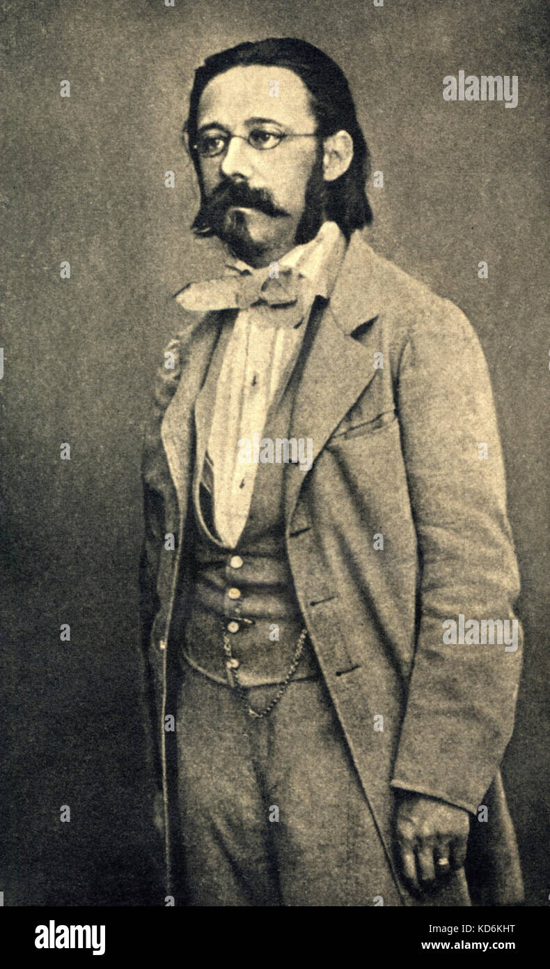 Bedrich Smetana - ritratto della Ceca compositore boemo, 1860. 2 Marzo 1824 - 12 maggio 1884. Foto Stock