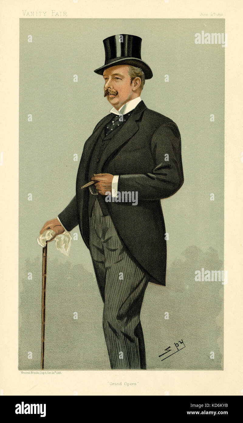 Henry Vincent Higgins - direttore al Covent Garden. Didascalia: 'Grand Opera". Vanity Fair caricatura da Spy, ( real nameSir Leslie Ward ) 16 Giugno 1898. Foto Stock