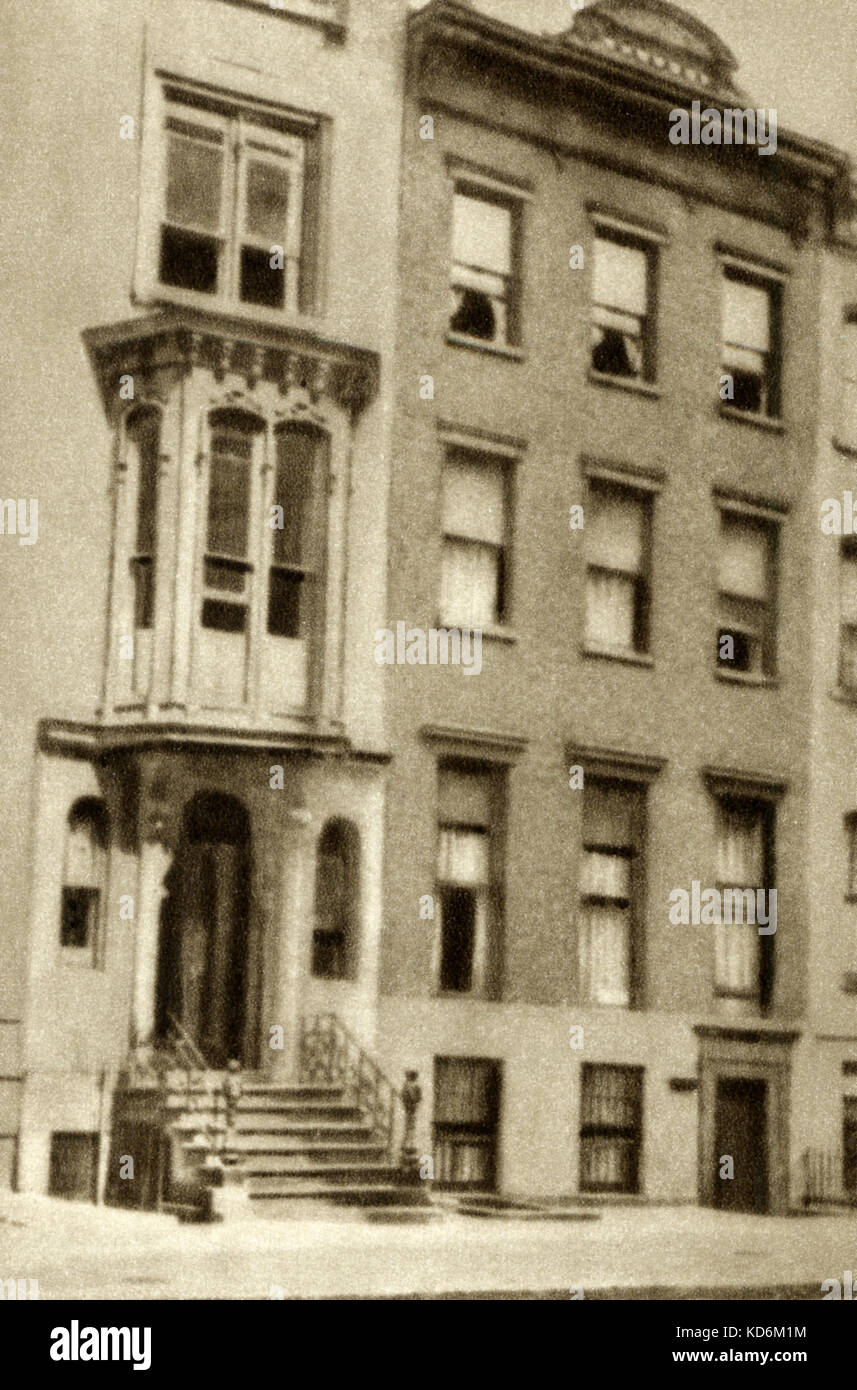 Antonin Dvorak ha vissuto a East 17th Street a New York City, Stati Uniti d'America nel 1892. Compositore ceco, 8 settembre 1841- il 1 ° maggio 1904. Foto Stock