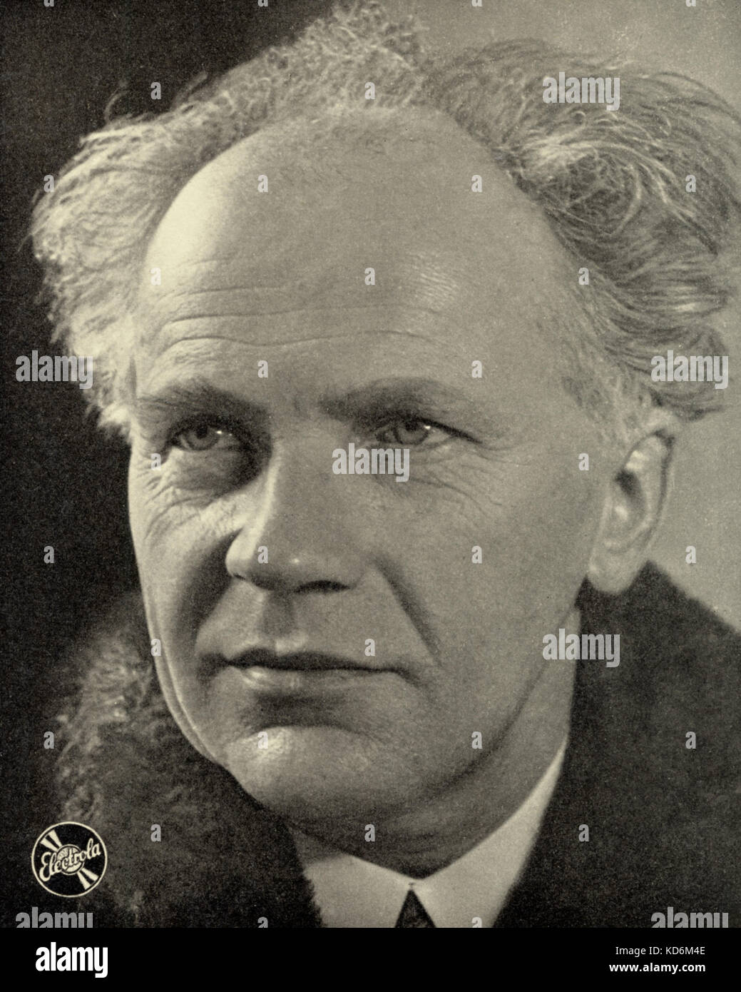 Wilhelm Backhaus, ritratto da Electrola del record della promozione. Pianista tedesco nato il 26 marzo 1884, è morto il 5 luglio 1969 Electrola promozione card Foto Stock