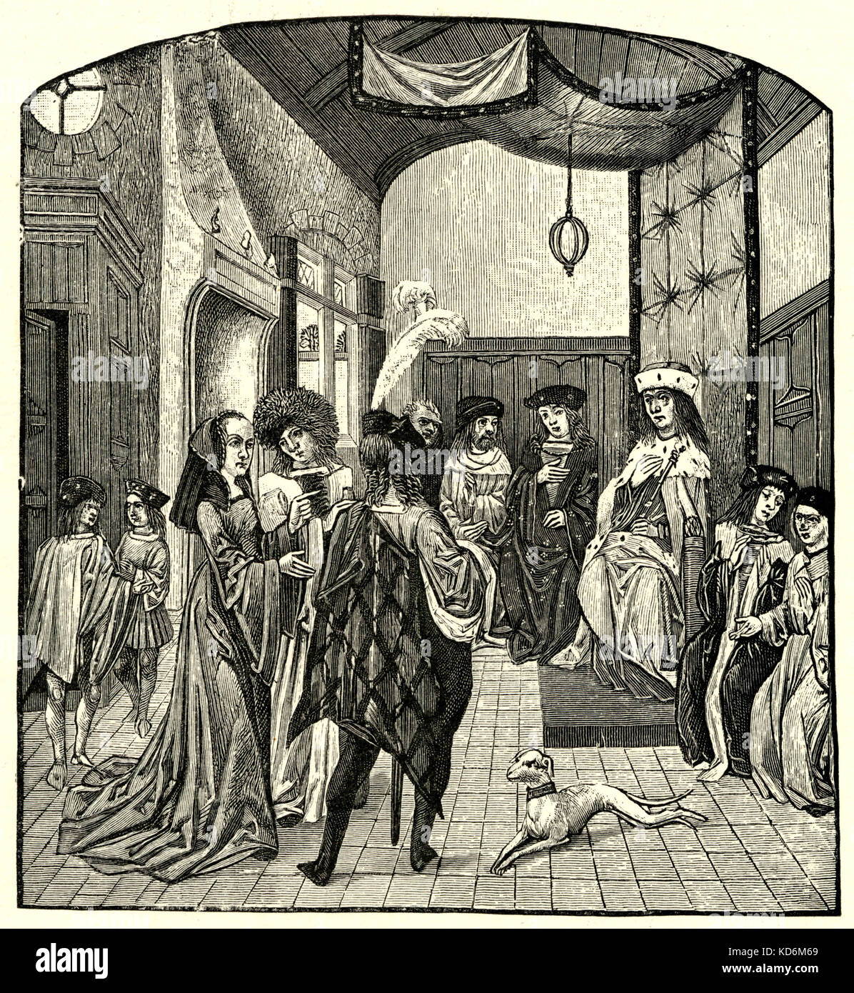 Giovanna d Arco - - Jeanne d'Arc - portato prima il Delfino, Carlo VII a Chinon . Femmina francese patriot contro l'esercito inglese, bruciato sul rogo per stregoneria. 6 gennaio 1412 - 30 maggio 1431. Foto Stock